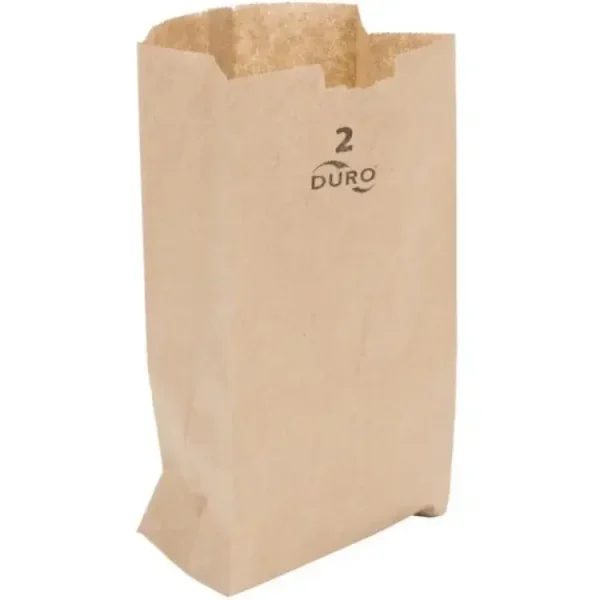 Duro 2 lb. Brown Paper Bag 500 bundle Evolve Wholesale