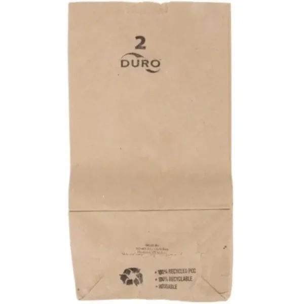 Duro 2 lb. Brown Paper Bag 500 bundle Evolve Wholesale