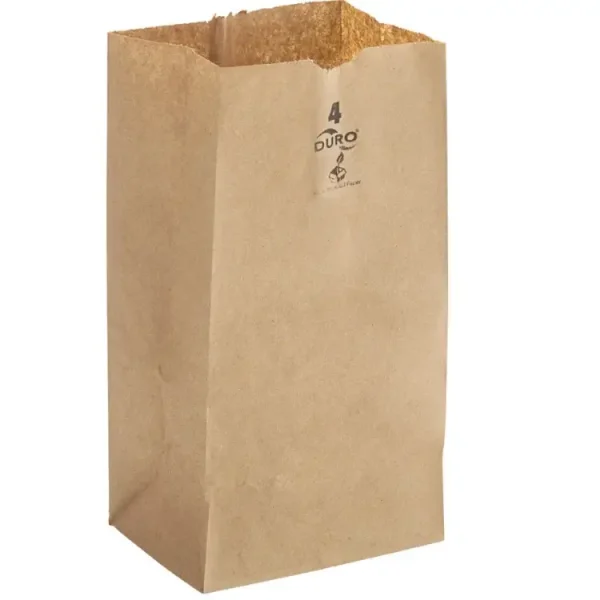Duro 4 lb. Brown Paper Bag 500 bundle Evolve Wholesale
