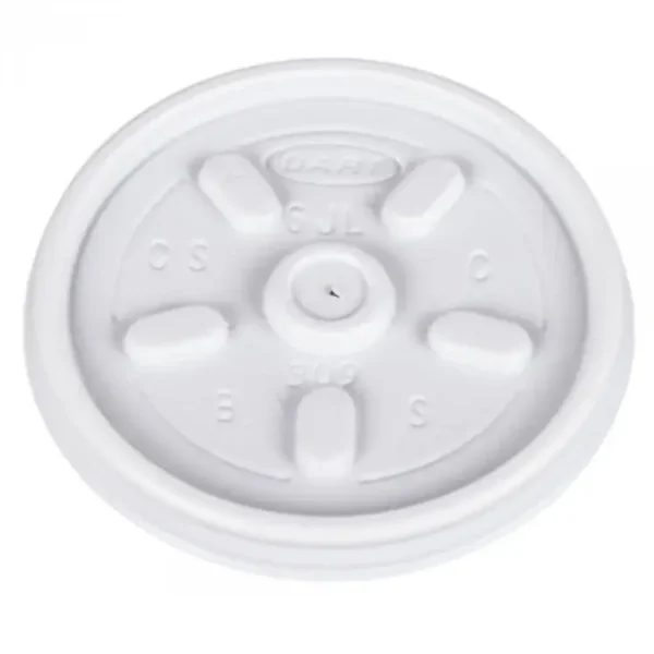 6JL - Dart Polystyrene Vented Lid 1000 pcs/cs