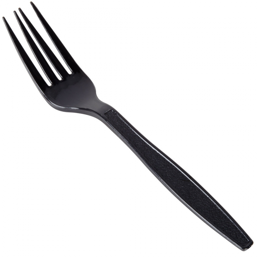 PS Heavy Weight Plastic Fork Black 1000 ct Evolve Wholesale